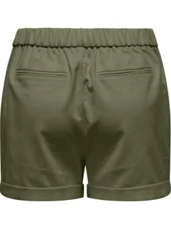 Bermuda chino kaki uni à coupe regular fit avec une ceinture à nouer
