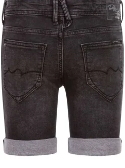 Bermuda 5 Poches anthracite uni coupe droite à revers