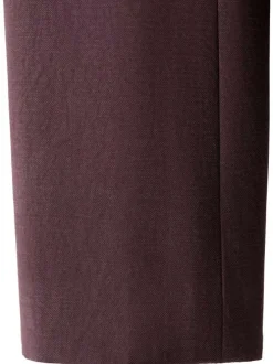 Blazer bordeaux uni pourvu d'une coupe droite et d'un col à revers