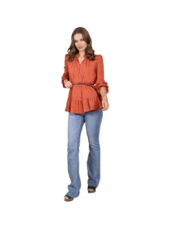 Blouse à petits carreaux