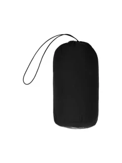 Blouson noir à tissu déperlant avec col à capuche et zip tricolore