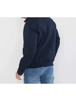 Blouson bomber zippé en coton à manches longues et col boutonné