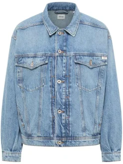 Blouson en Jean Arcata en coton jean unie à coupe droite et col à revers