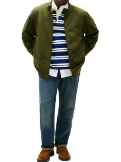 Blouson kaki uni avec une coupe ajustée et 2 poches raglan à l'avant