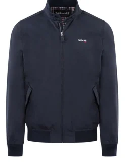 Blouson logo brodé pour homme marine droite