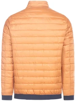 Blouson marine et orange réversible coupe droite col camionneur