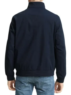 Blouson marine uni avec une coupe droite et deux poches raglan à l’avant