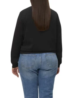 Blouson noir uni avec une fermeture zippée et une coupe droite