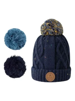 Bonnet marine moucheté Jus de pomme avec pompons interchangeables