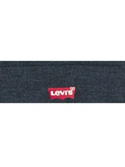 Bonnet bleu marine à revers avec patch logo iconique