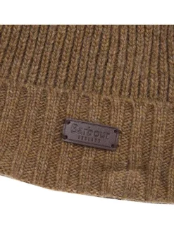 Bonnet en laine mélangée beige uni