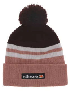Bonnet femme rayures rose et bordeaux