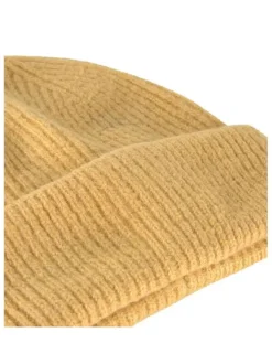 Bonnet femme uni jaune