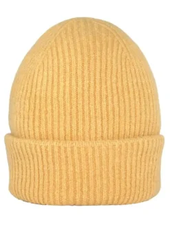 Bonnet femme uni jaune