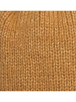 Bonnet HYDROMEL camel uni avec des pompons interchangeables