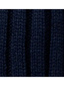 Bonnet marine à revers à rayures et à pompons interchangeables