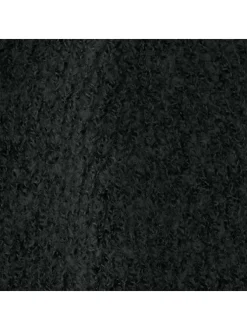 Bonnet noir uni côtelé avec texture bouclette à revers