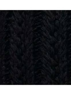 Bonnet noir uni en maille avec des pomppons interchangeables