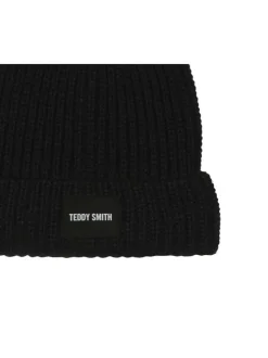 Bonnet uni noir en maille