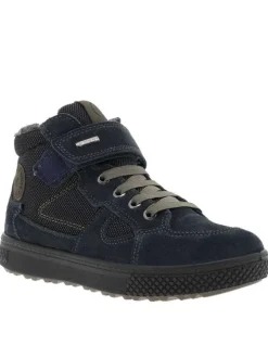 Boots garçon cuir bleu