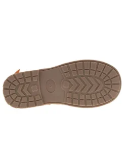 Boots marron à semelle crantée et doublure en fourrure aux chevilles