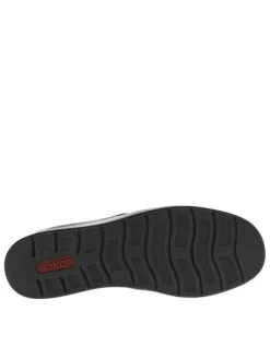 Boots bleu marine à talon compensé bas avec deux fermetures zippées