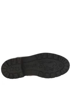 Boots chocolat à talon décroché bas avec un zip et un soufflet élastiqué