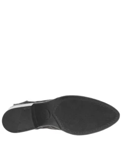 Boots en cuir léopard avec semelle à talon décroché moyen et à zip