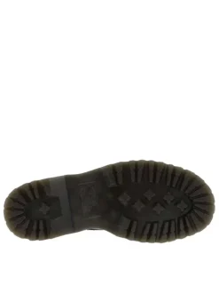 Boots en cuir noires à talon plateau avec un zip et revêtement en grains