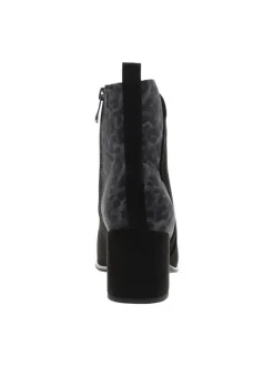 Boots léopard à talon décroché haut avec une fermeture zippée