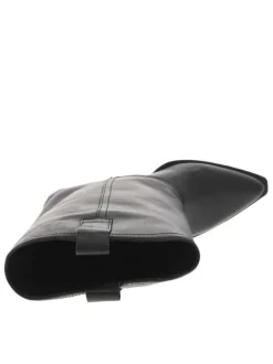 Bottes botte noires à talon décroché moyen à bout pointu avec sur-botte