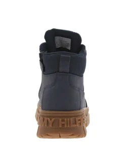 Bottines marine à semelle crantée avec logo débossé sur le talon