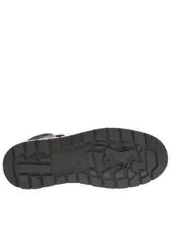 Bottines cognac à talon plat pourvues d'une fermeture zippée et de lacets