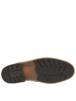 Bottines en cuir cognac à talon plat avec un zip et des lacets ronds