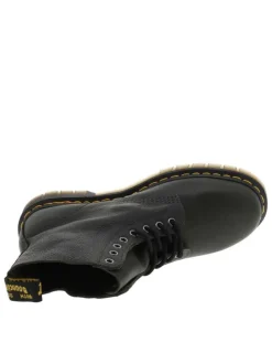 Bottines en cuir kaki à talon décroché bas avec des lacets ronds