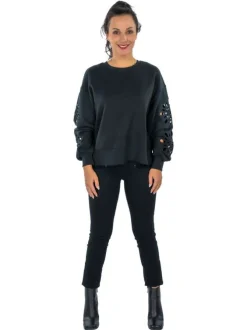 Bottines en cuir lisse noir à bout carré, à talon décroché haut et zip latéral
