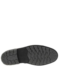 Bottines en cuir noires à talon décroché bas avec des lacets et un zip latéral