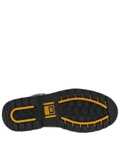 Bottines en cuir noires à talon décroché bas avec des lacets ronds