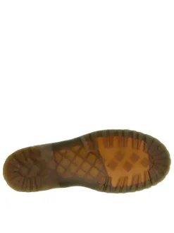 Bottines en cuir olive rembourrées à talon plat et à lacets ronds