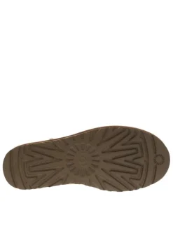 Bottines en cuir suède beige, fourrées en laine, à semelle plate Treadlite et slip-on