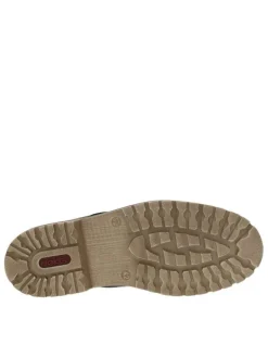 Bottines marine à talon plat et à lacets plats et zip avec doublure chaude