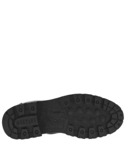 Bottines noires à talon décroché bas avec un zip et des lacets ronds