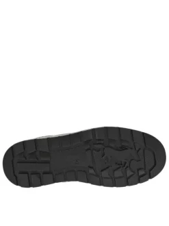 Bottines noires à talon plat pourvues d'une fermeture zippée et de lacets