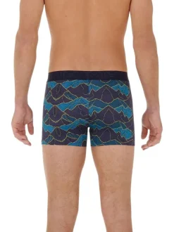 Boxer classique bleu marine imprimé avec une coupe près du corps
