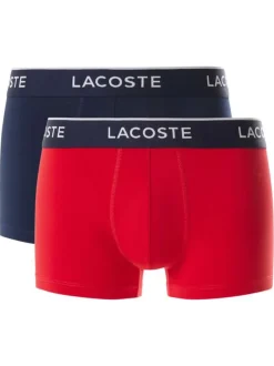 Boxer classique en coton uni avec le nom de la marque sur la ceinture