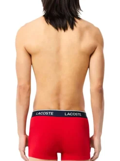 Boxer classique en coton uni avec le nom de la marque sur la ceinture