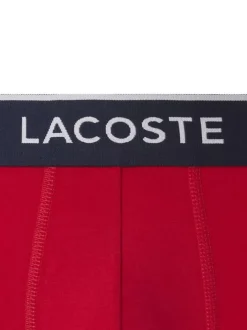 Boxer classique en coton uni avec le nom de la marque sur la ceinture