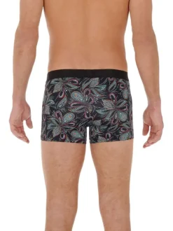 Boxer classique noir avec un imprimé mandala et une coupe fermée