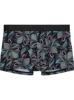 Boxer classique noir avec un imprimé mandala et une coupe fermée