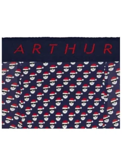 Boxer marine fantaisie en coton moulant